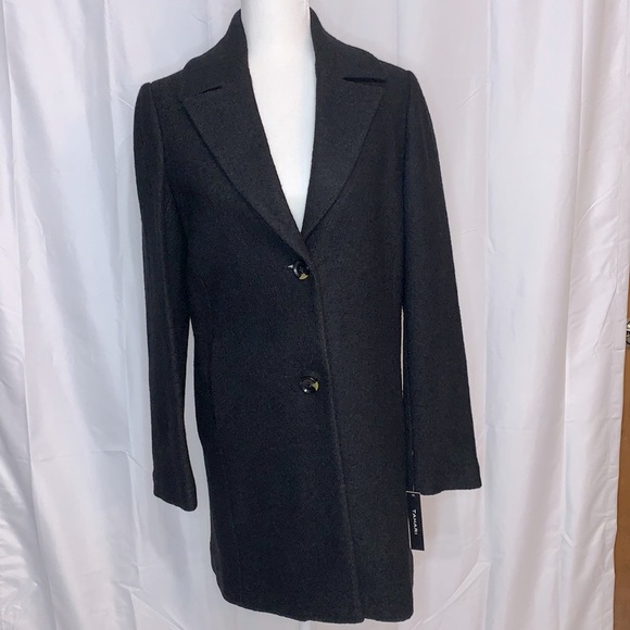 Tahari Jackets & Blazers - LAST ONE Tahari Notch Collar Wool Blend Coat NWT Sz L